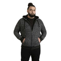 Black - Pack Shot - Duke Mens D555 Fareham Sherpa Lined Kingsize Full Zip Hoodie