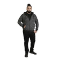 Black - Close up - Duke Mens D555 Fareham Sherpa Lined Kingsize Full Zip Hoodie