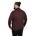 Burgundy Marl - Back - Duke Mens D555 Cramlington Knitted Quarter Zip Kingsize Sweatshirt