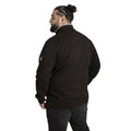 Black - Back - Duke Mens D555 Russel Quarter Zip Kingsize Fleece Top