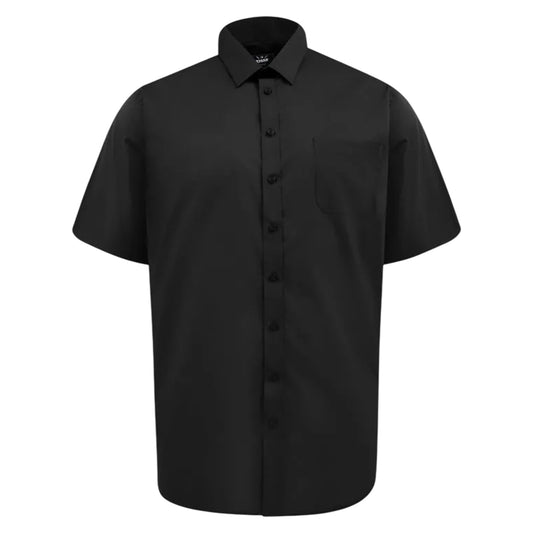 Black - Front - Duke Mens D555 Lucas Stretch Kingsize Short-Sleeved Shirt
