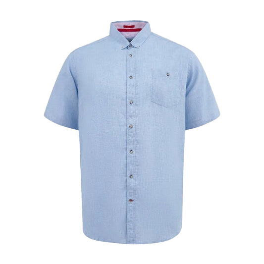 Blue - Front - Duke Mens Clarke D555 Linen Kingsize Shirt