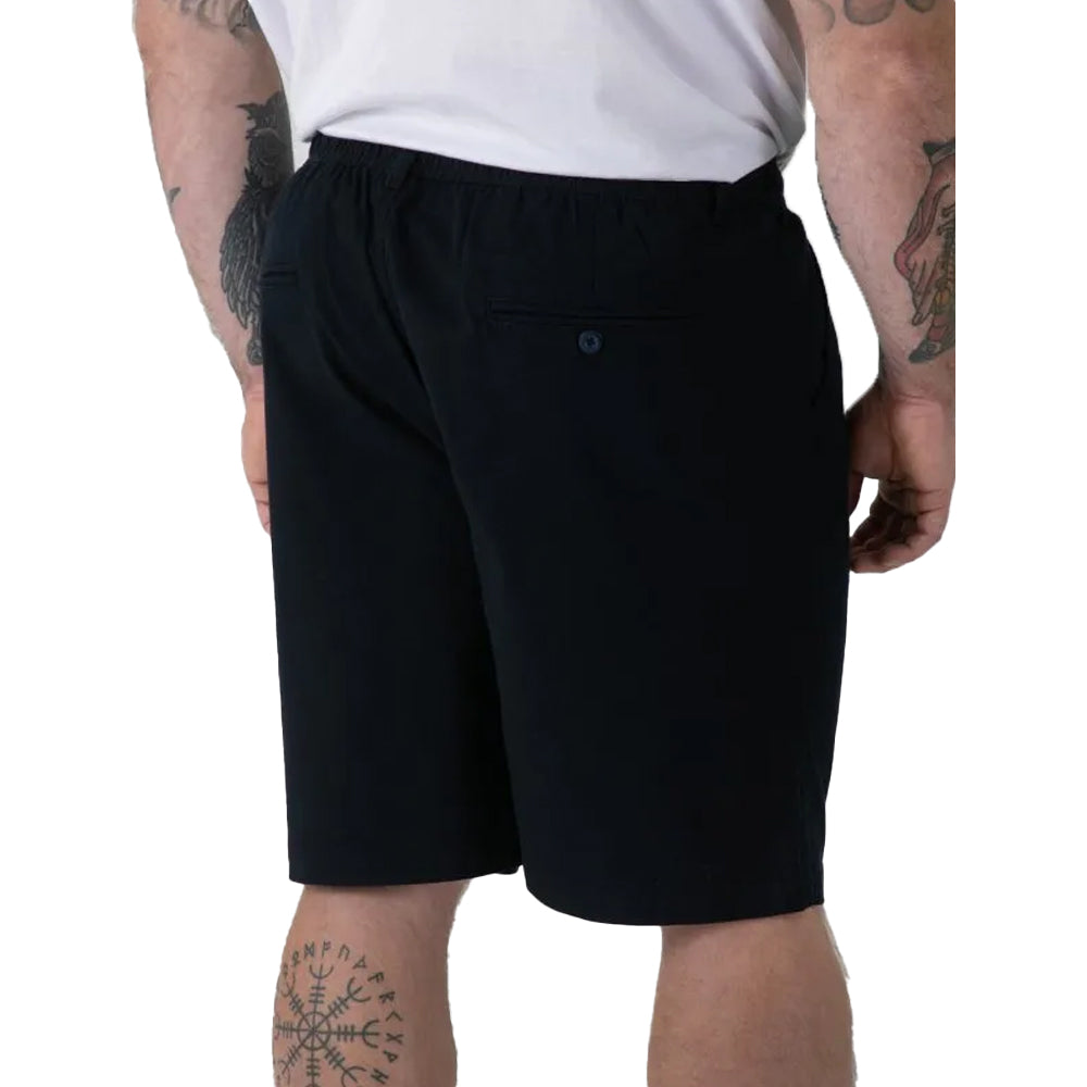 Navy - Lifestyle - Duke Mens Spencer D555 Stretch Elasticated Waist Kingsize Shorts