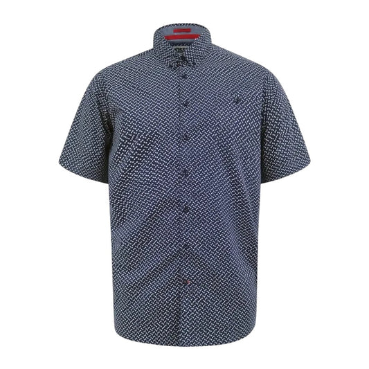 Navy - Front - Duke Mens Melrose D555 Icon Kingsize Short-Sleeved Shirt
