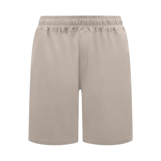 Stone - Front - Duke Mens Mitchell 3 D555 Stretch Plain Elasticated Waist Kingsize Shorts