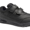 Black - Close up - Dek Boys Felix Touch Fastening Trainers