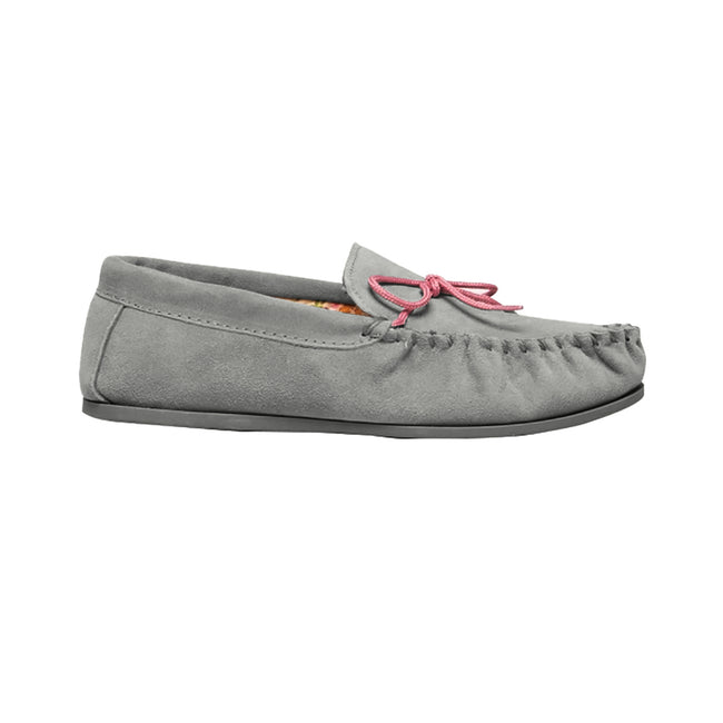 Grey - Back - Mokkers Womens-Ladies Lily Slip On Slippers