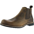 Brown - Side - Woodland Mens Leather Dealer-Chelsea Boot