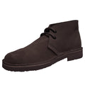 Dark Brown - Back - Roamers Mens Real Suede Unlined Desert Boots