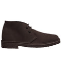 Dark Brown - Side - Roamers Mens Real Suede Unlined Desert Boots