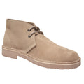 Stone - Front - Roamers Mens Real Suede Unlined Desert Boots