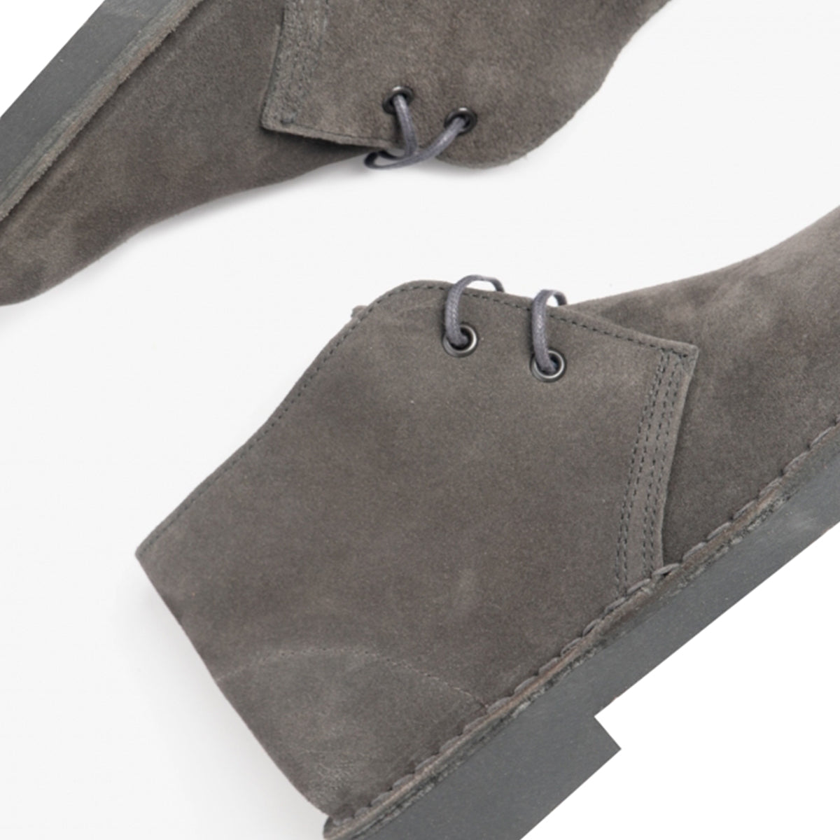 Stone - Close up - Roamers Adults Unisex Real Suede Unlined Desert Boots