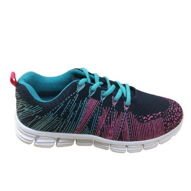 Navy-Aqua-Fuchsia - Back - Dek Superlight Womens-Ladies Starlight Memory Foam Trainers