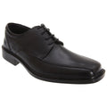 Black - Front - Roamers Mens Superlite Lace-Up Leather Shoes