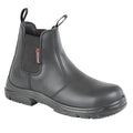 Black - Front - Grafter Mens Wide Fitting Safety Dealer Boots