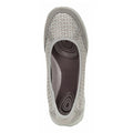 Grey - Side - Boulevard Womens-Ladies Slip On Memory Foam Shoes