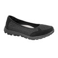 Black - Front - Boulevard Womens-Ladies Slip On Memory Foam Shoes