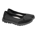 Black - Back - Boulevard Womens-Ladies Slip On Memory Foam Shoes