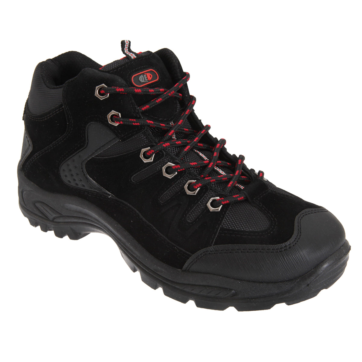 Black - Close up - Dek Mens Ontario Lace-Up Hiking Trail Boots
