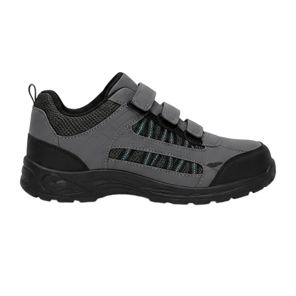 Black - Pack Shot - Dek Mens Ascend Triple Touch Fastening Trek Hiking Trail Shoes