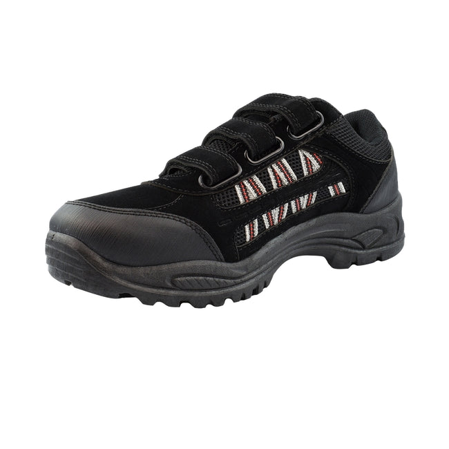 Black - Side - Dek Mens Ascend Triple Touch Fastening Trek Hiking Trail Shoes