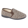 Brown - Front - Zedzzz Mens Keith Fluffy Classic Slippers