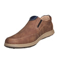 Tan - Back - Scimitar Mens Twin Gusset Casual Shoe
