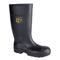Black - Front - Grafters Womens PVC Safety Waterproof Boot