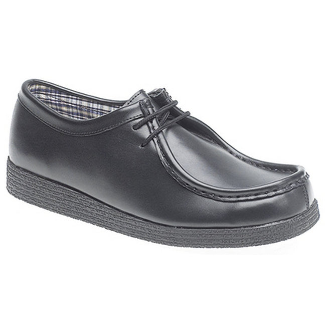 Black - Front - Route 21 Mens Coated Leather Apron Para Shoes