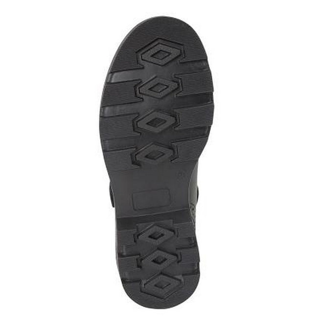 Black - Back - Roamers Girls Leather Touch Fastening Bar Shoe