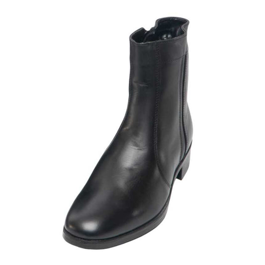 Black - Front - Scimitar Mens Inside Zip Lined Resin Sole Boots
