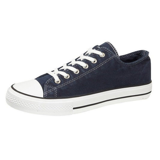 Navy - Front - Dek Mens Canvas Plimsolls