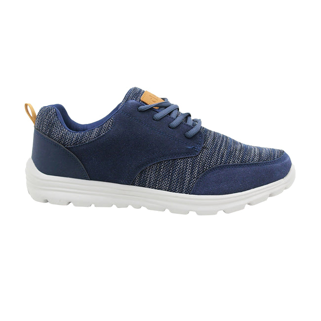 Navy - Back - Dek Mens Memory Foam Trainers