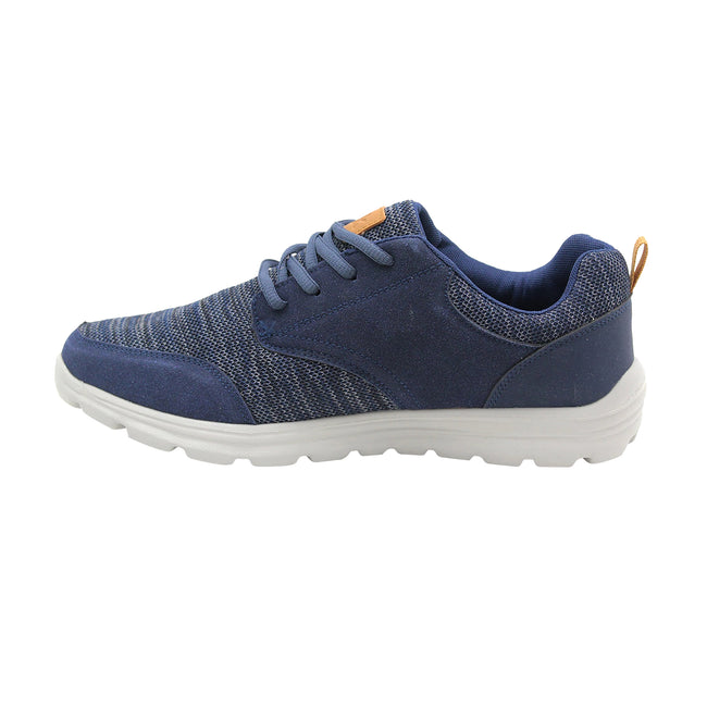 Navy - Side - Dek Mens Memory Foam Trainers