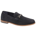 Navy - Front - Roamers Mens Suede Slip-on Casual Shoes