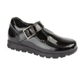 Black - Front - Roamers Girls Patent Leather Mary Janes