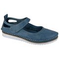 Blue - Front - Mod Comfys Womens-Ladies Softie Leather Casual Shoes