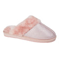 Pink - Front - Sleepers Womens-Ladies Juliet Sparkle Slippers