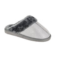 Silver - Front - Sleepers Womens-Ladies Juliet Sparkle Slippers