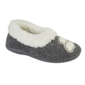 Grey - Front - Sleepers Womens-Ladies Sheep Faux Fur Slippers