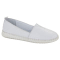 White - Front - Mod Comfys Womens-Ladies Softie Leather Casual Shoes