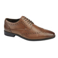 Brown - Front - Roamers Mens Softie Leather Brogues