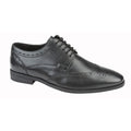 Black - Front - Roamers Mens Softie Leather Brogues