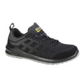 Black-Grey - Front - Grafters Mens Suede Safety Trainers