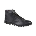 Black - Front - Grafters Mens Leather Ankle Boots