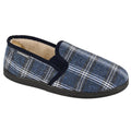 Navy - Front - Dunlop Mens Checked Slippers