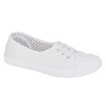 White - Front - Rdek Womens-Ladies Canvas Pumps