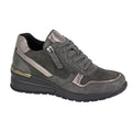 Grey-Pewter - Front - Cipriata Womens-Ladies Ada Glamour Trainers