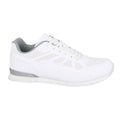 White-Grey - Front - Dek Mens Penalty Lace Up Bowling Shoes