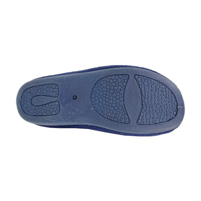 Navy - Back - Sleepers Womens-Ladies Suzie Sheep Memory Foam Slippers